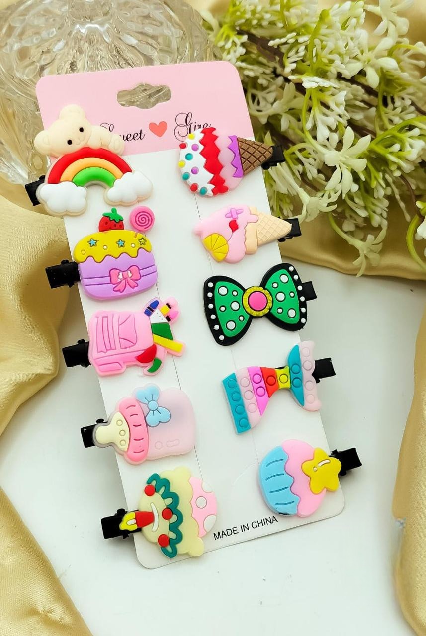 Fancy Silicone Kids Hair Pins, Cute Cartoon Hair Clips, Baby Girl Hair Accessories Fancy Silicone Kids Hair Pins, Cute Cartoon Hair Clips, Baby Girl Hair Accessories